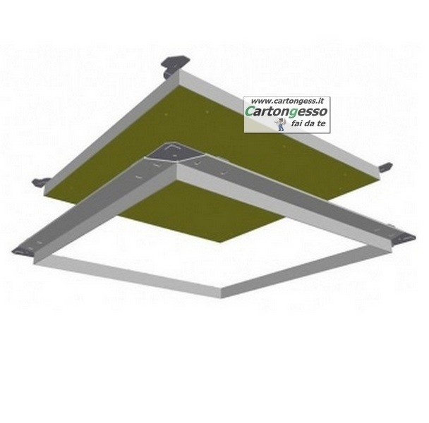 Botole di ispezione standard con telaio in alluminio e sportello in  appoggio - da soffitto - Cartongesso fai da te