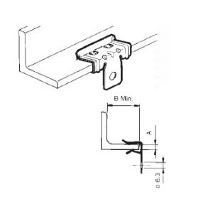 Clip in acciaio fosfatato disegno