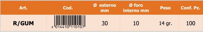 Ranella con gommino antivibrante - Scheda