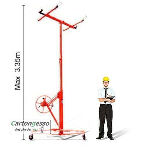 Carrello alzalastre telescopico professionale a 3 ruote-7