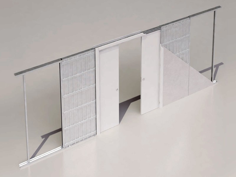 Controtelai, scrigno e porte scorrevoli cartongesso fai da te Parete in cartongesso con porta