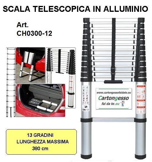 scala telescopica 380 cm