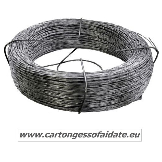 Filo metallico zincato intrecciato per pendinature - Cartongesso fai da te