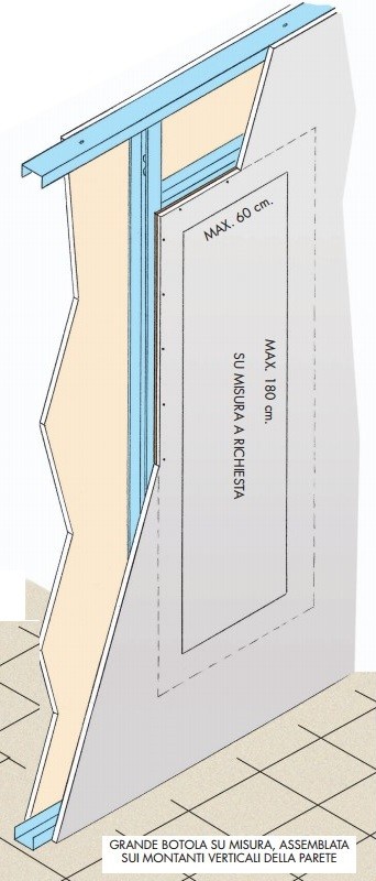 Disegno botola su misura