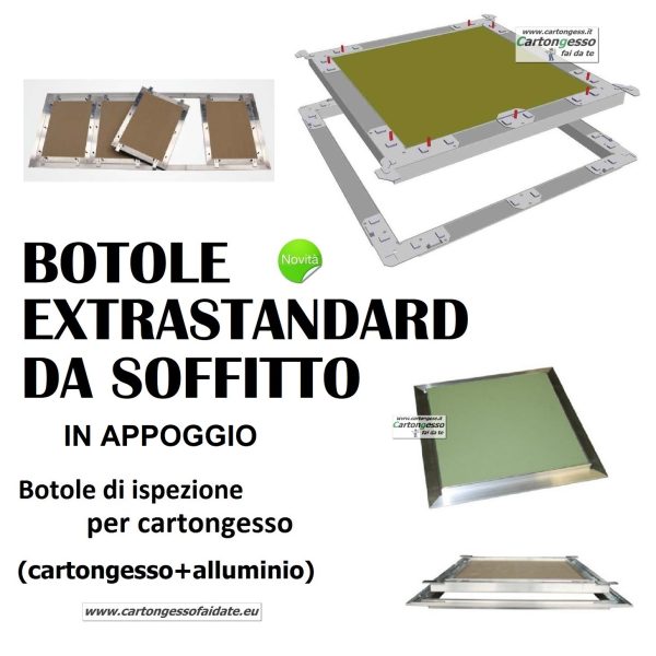 Botola-ispezione-soffitto- in appoggio - EXTRASTANDARD-CARTONGESSO