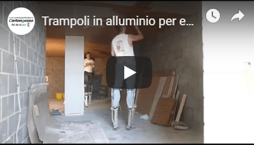 trampoli in alluminio per edilizia e cartongesso