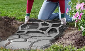 Squisiti edifici da giardino Stampi per pavimentazione in plastica  fai-da-te Stampi in cemento Stampo per cemento da giardinaggio Calcestruzzo  Moldes Moldes Para Cemento