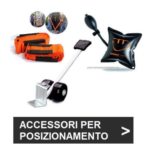 Accessori per posizionamento porte, finestre, mobilia