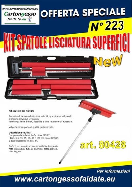 Offerta kit 6 lame - per stuccatura cartongesso