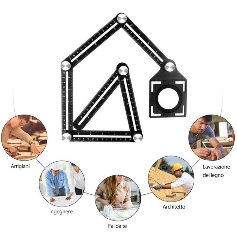 misuratore angolare a 6 staffe bracci