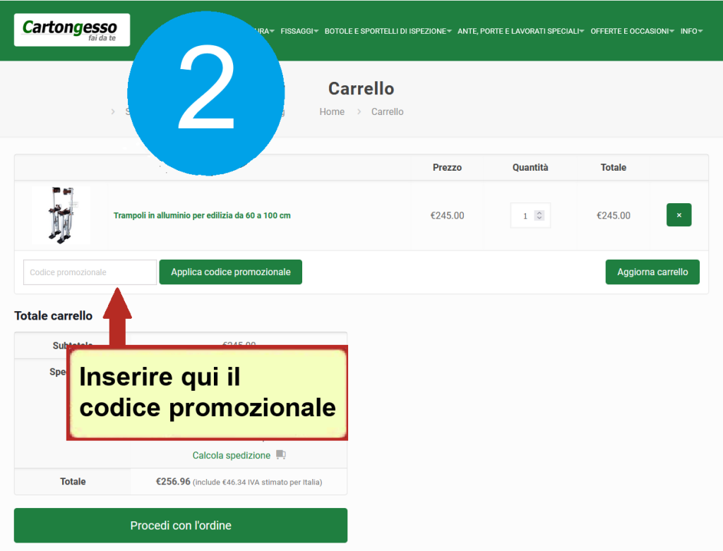 Codice promozionale 2 Codice promozionale 2