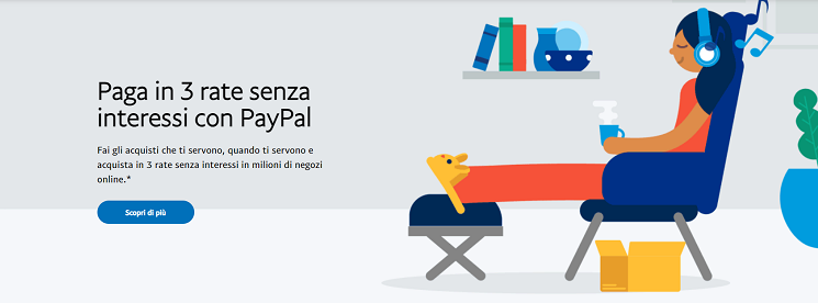 Paypal in tre rate info
