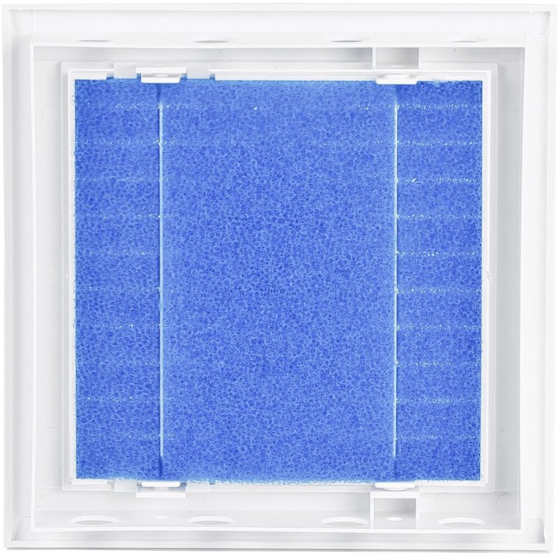 Griglia di ventilazione orientabile, 15 x 15 cm con filtro - colore bianco per edilizia esterna e interna