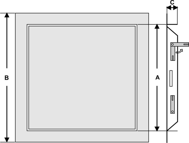 schema sportello ispezione inox