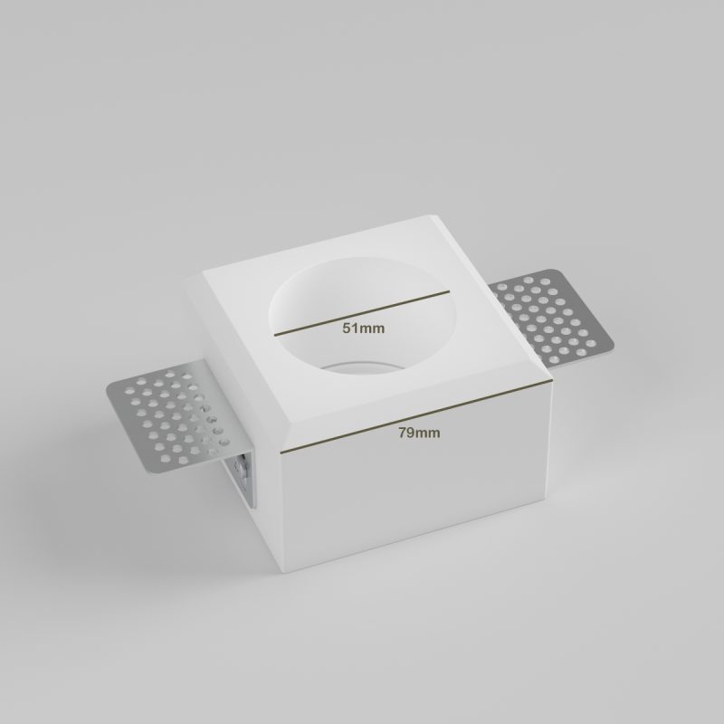 faretto in gesso per filo soffitto