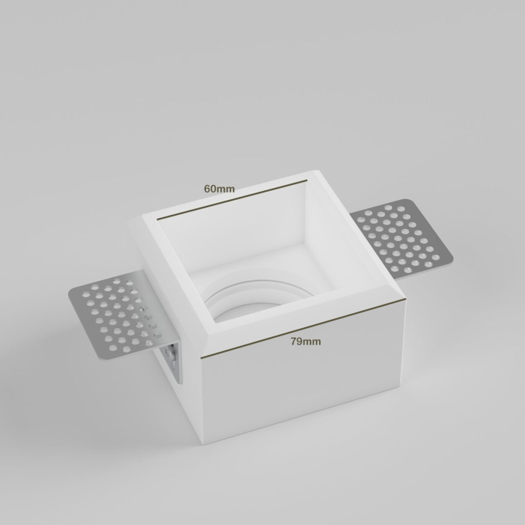 Faretto Quadrato In Gesso Da Incasso FI1026