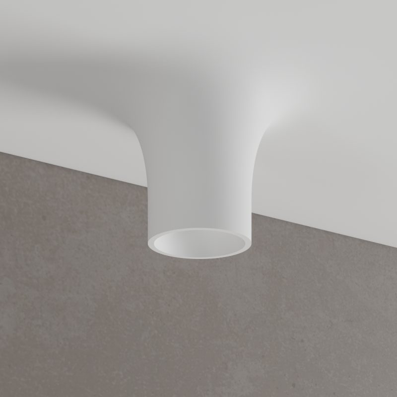 faretto a incasso a soffitto, senza bordo visibile
