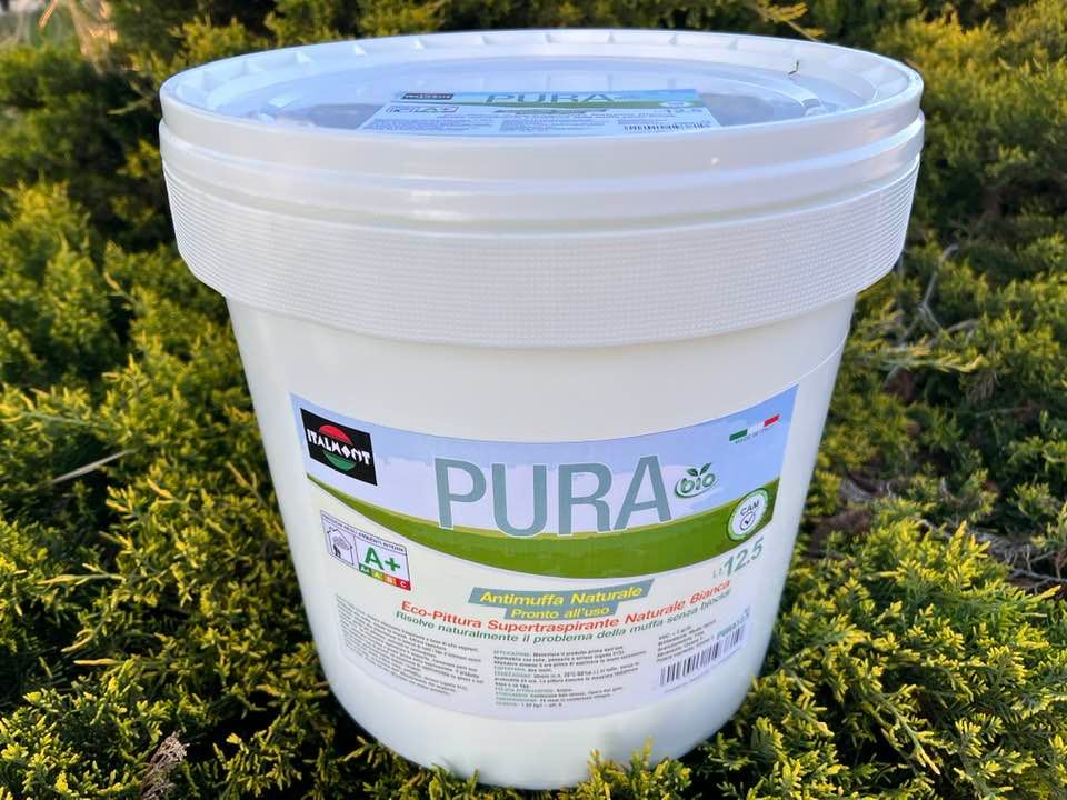 Pura - Pittura ecologica antimuffa certificata classe A+ cam Pura - Pittura ecologica antimuffa certificata classe A+ cam